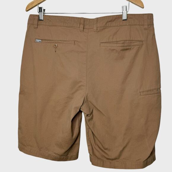 Pro Club Chino Shorts Flat Front Slash Pocket Cotton Twill Khaki Tan Men's US 36 - Picture 4 of 5